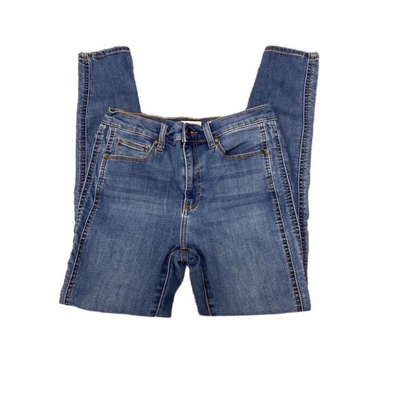 CRESCENT DRIVE Blue Denim Five Pocket Faded Wash Skinny Jeans Size 30 outdoors - Picture 6 of 10